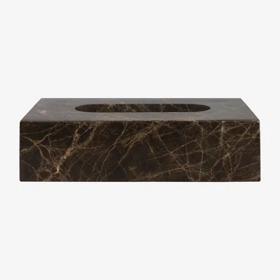 Nordic Nest Mette Ditmer Marble tissue box 14x25.5 cm Brown