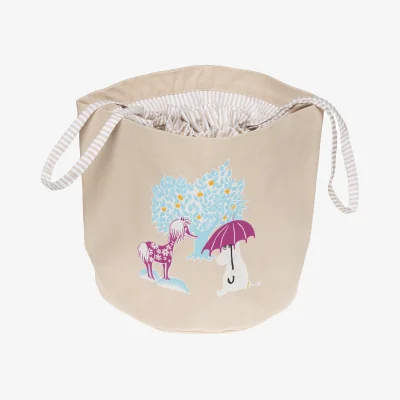Nordic Nest Moomin Arabia Moomin storage basket Under the umbrella GOTS 24 cm