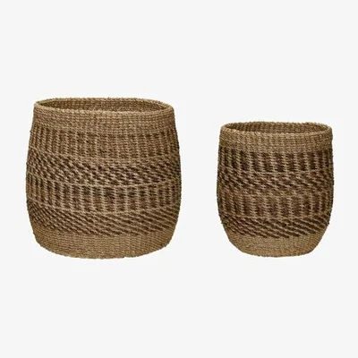 Nordic Nest Hübsch Ochre baskets 2-pack Nature