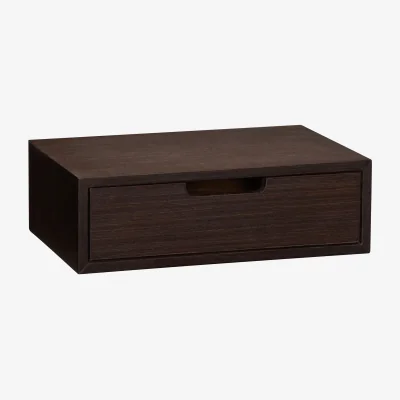 Nordic Nest Hübsch Hide storage box Dark oak 30x20x10 cm
