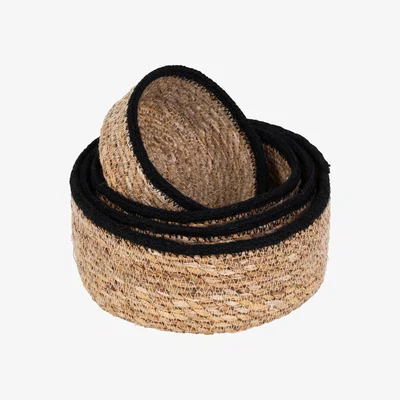 Nordic Nest Emil seagrass box small 4-pack Nature-black