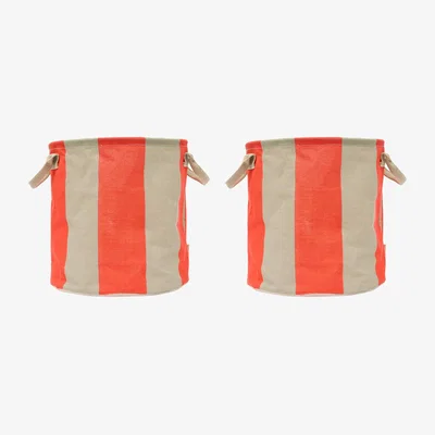 Nordic Nest OYOY Kara storage basket medium 32xØ32 cm 2-pack Cherry Red