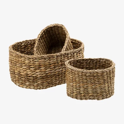 Nordic Nest Dixie Esther oval basket 3 pieces Sea grass
