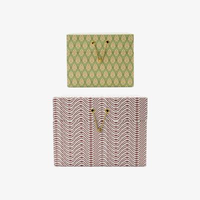 Nordic Nest House Doctor Keep storage boxes red-khaki 2 parts