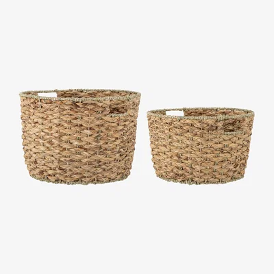Nordic Nest Bloomingville Rime storage box 2 pieces Water hyacinth