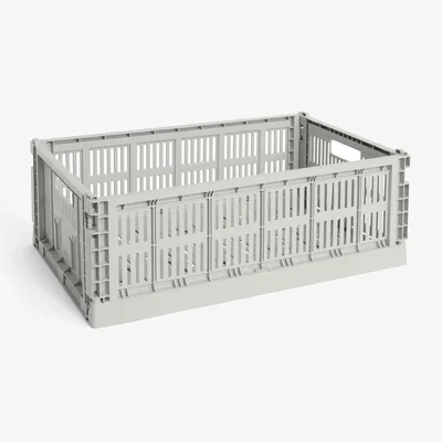 Nordic Nest HAY Colour Crate L 34.5x53 cm Grey