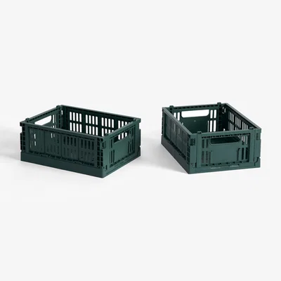 Nordic Nest HAY HAY Colour Crate Mini 2-pack 13x17 cm Dark green