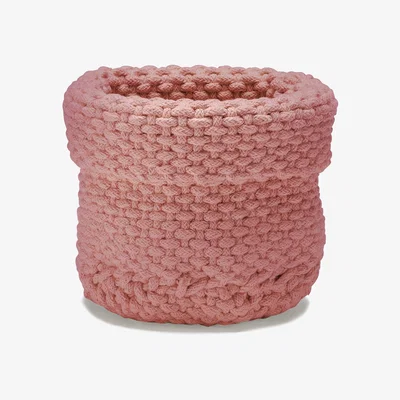 Nordic Nest Rope storage basket Dusty pink
