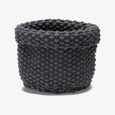 Nordic Nest Rope storage basket graphite grey
