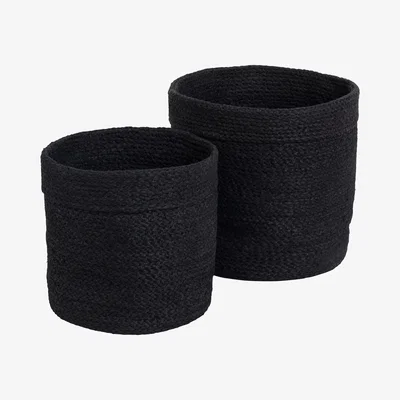 Nordic Nest Dixie Elin storage basket 2-pack Black
