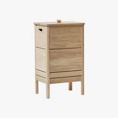 Nordic Nest Form & Refine A Line laundry basket White oak