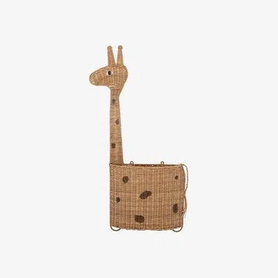 Nordic Nest Bloomingville Philine hanging storage basket 90 cm Nature giraffe