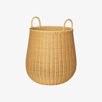 Nordic Nest Ferm Living Braided laundry basket Medium natural