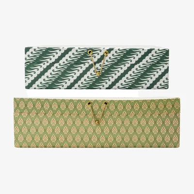 Nordic Nest House Doctor Keep storage boxes khaki-green 2 parts
