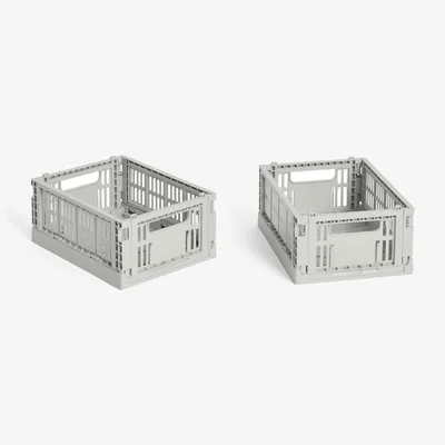 Nordic Nest HAY HAY Colour Crate Mini 2-pack 13x17 cm Grey