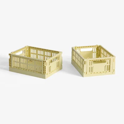 Nordic Nest HAY HAY Colour Crate Mini 2-pack 13x17 cm Light yellow