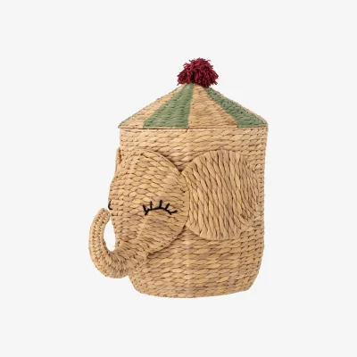 Nordic Nest Bloomingville Bobo basket with lid 35x50 cm Natural