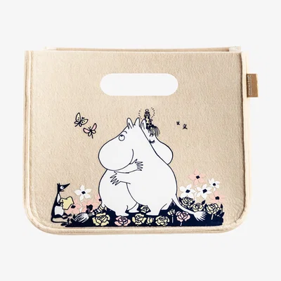 Nordic Nest Mumin Hug storage box 26x26 cm Beige