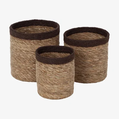 Nordic Nest Dixie Emil storage basket 3-pack small Natural-brown
