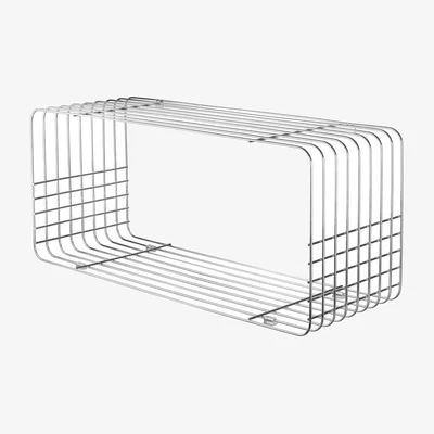 Nordic Nest Mette Ditmer Wire shelf 31x70x26 cm Chrome