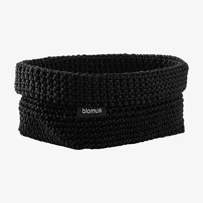 Nordic Nest blomus Tela textile basket L 12x20 cm Black