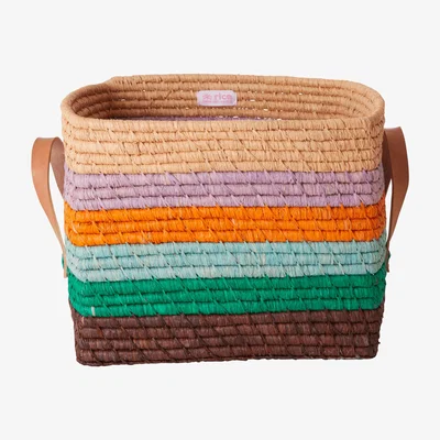 Nordic Nest Rice raffia storage box Disco ball