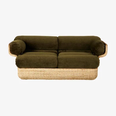 Nordic Nest GUBI Basket 2-seat sofa fully upholstered Mumble Glamour Group 40-rattan