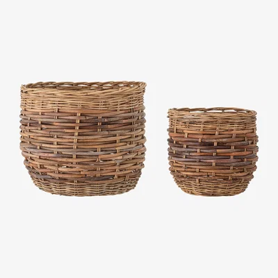Nordic Nest Lalou storage box 2 pieces Brown