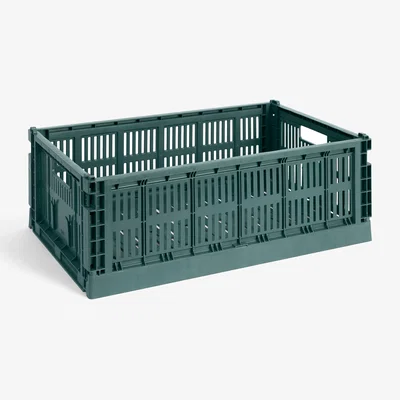 Nordic Nest HAY Colour Crate L 34.5x53 cm Dark green