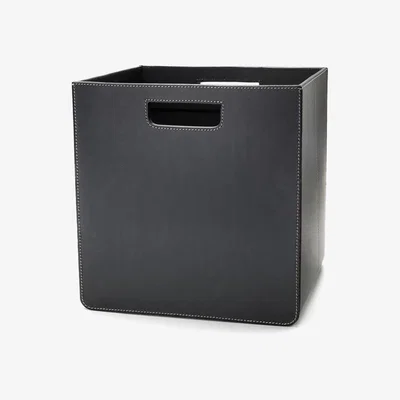 Nordic Nest Ørskov storage box black with white stitches