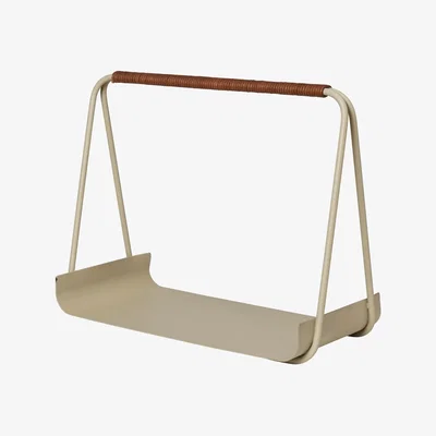 Nordic Nest Ferm Living Port firewood basket Cashmere