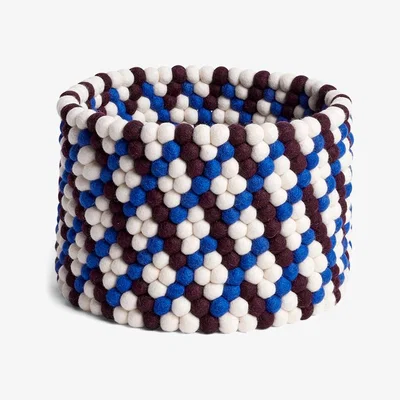 Nordic Nest HAY Bead basket Burgundy basket waeve. small