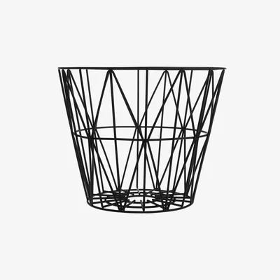 Nordic Nest Wire basket black small 40x35 cm