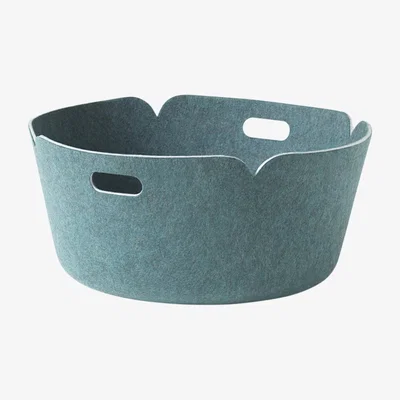 Nordic Nest Restore storage basket round aqua