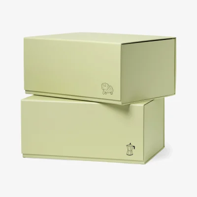Nordic Nest TÔNN furniture Pac box storage box TÔNN x MAJASBOK Elderflower green 2-pack