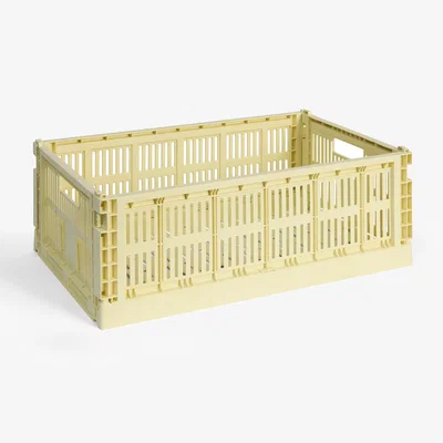 Nordic Nest HAY Colour Crate L 34.5x53 cm Light yellow