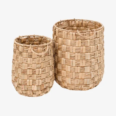 Nordic Nest Dixie Lily high storage basket 2 pieces Natural
