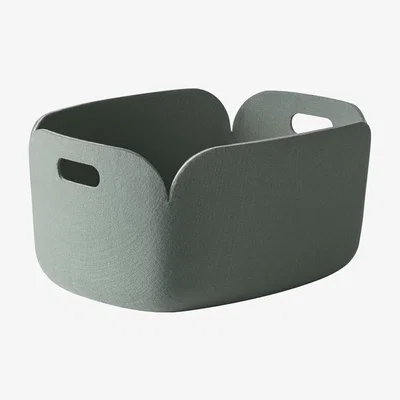 Nordic Nest Restore storage basket dusty green