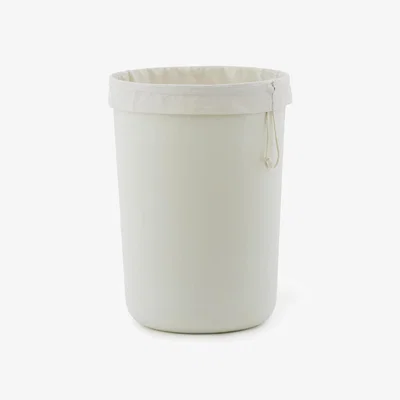 Nordic Nest Normann Copenhagen Hide Laundry Basket Cotton Liner laundry bag Off White