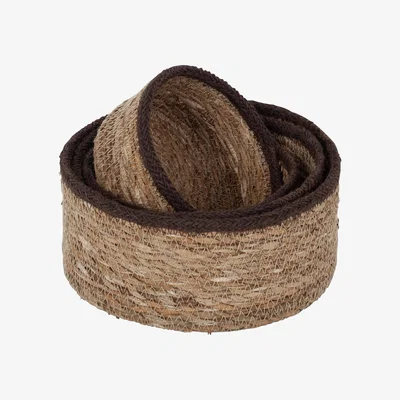 Nordic Nest Dixie Emil seagrass box small 4-pack Natural-brown