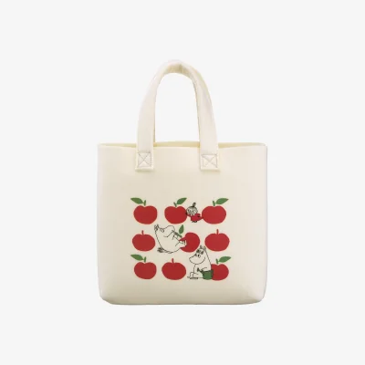 Nordic Nest Muurla Mumin Tote Bag 25x25 cm Joyfull Apples