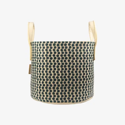 Nordic Nest Muurla Berries storage basket Ø 35 cm Black-natural