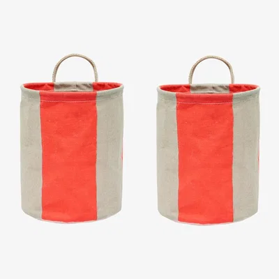 Nordic Nest OYOY Kara storage basket small 22xØ18 cm 2-pack Cherry Red