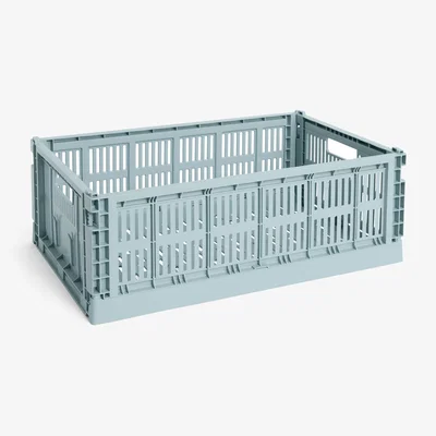 Nordic Nest HAY Colour Crate L 34.5x53 cm Dusty blue