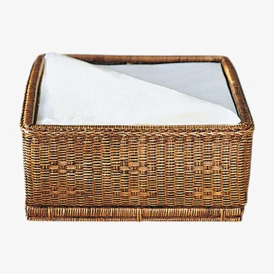 OKA Rattan Paper Napkin Basket