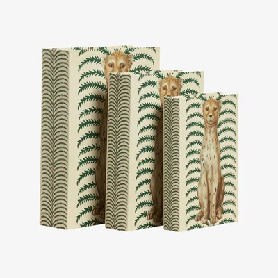 OKA OKA, Set of Three Lakadema Box Files - Multi, Storage Boxes, MDF Wood