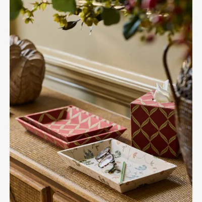 OKA OKA, Nava Tissuebox Holder - Apricot, Storage Box