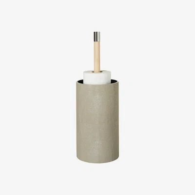 OKA Faux Shagreen Loo Roll Holder - Taupe