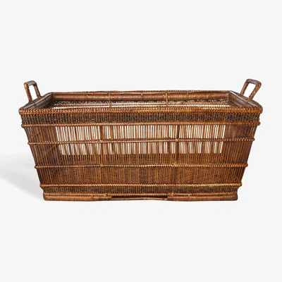 OKA OKA, Rattan Mandalay Basket - Brown, Storage Basket