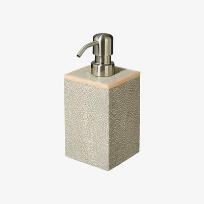 OKA Faux Shagreen Soap/Moisturiser Dispenser - Taupe